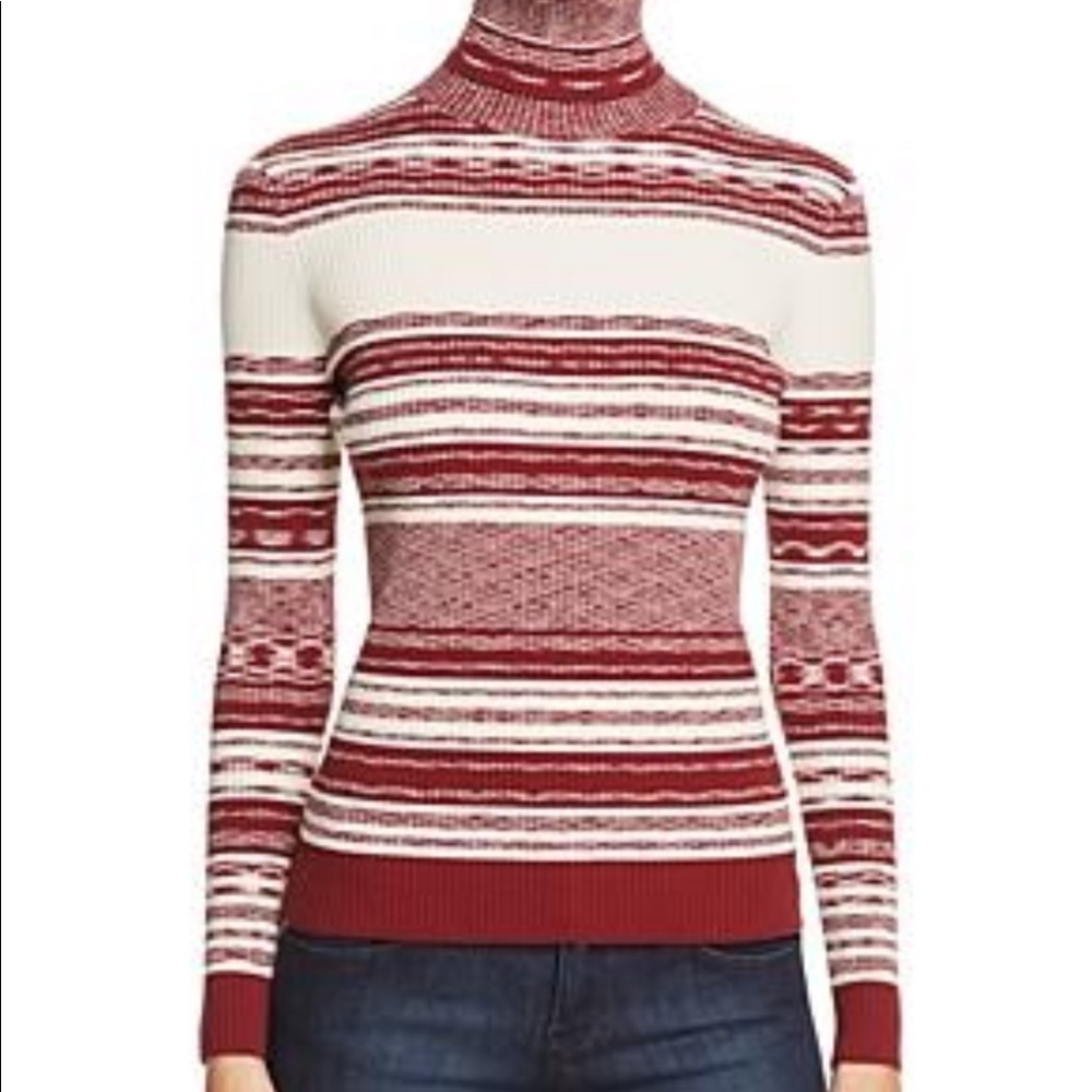 Tory Burch Turtleneck Ribbed Sweater